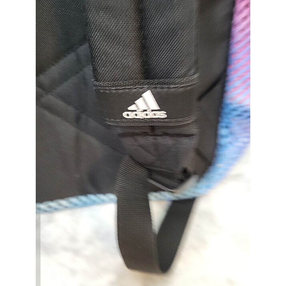 Adidas Hermosa II Mesh Pink Blue Backpack Back To School College Student *READ - Picture 3 of 13